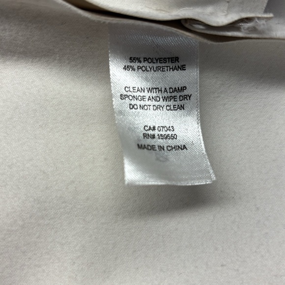 House of Harlow 1960 Faux Leather Button-Up Jacket Cream Size XL - Picture 10 of 13